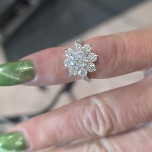 Moissanite Flower Power 2.04 CT VVS D Color Size 5